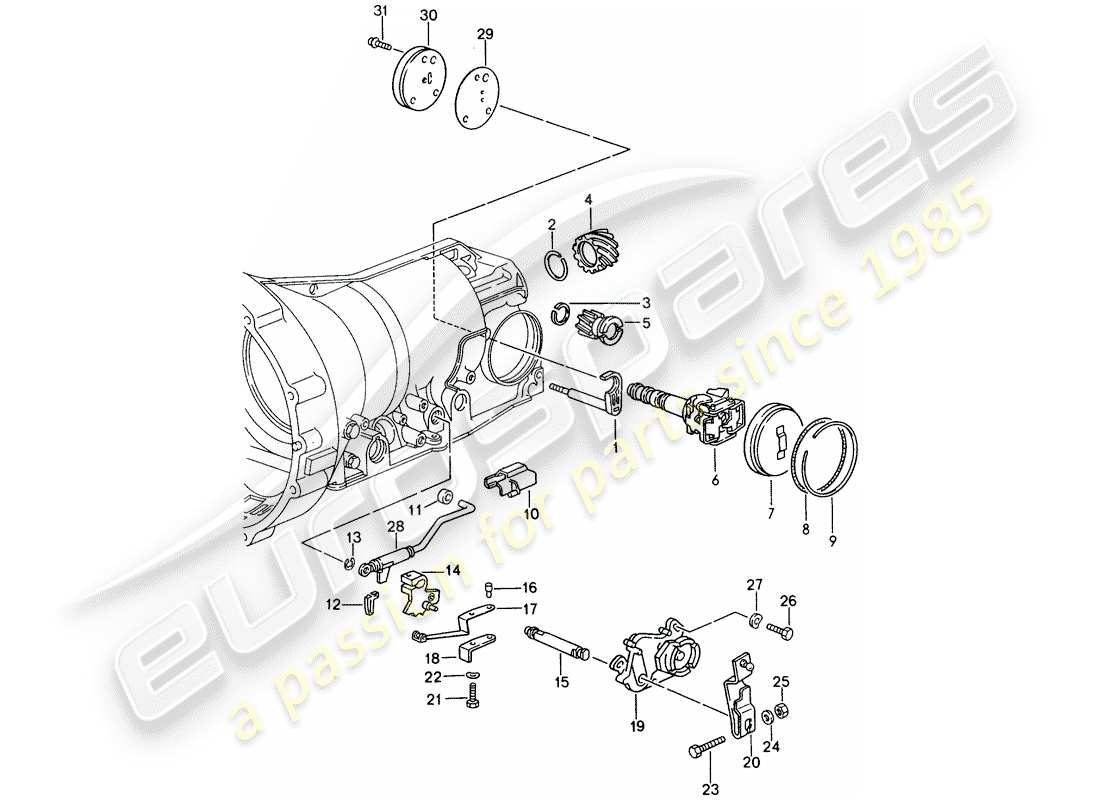 un diagrama de piezas del catálogo de piezas porsche 928