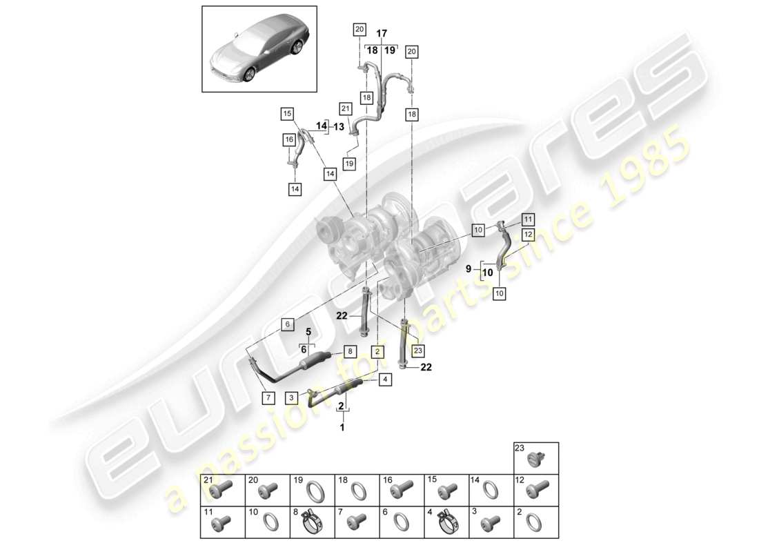diagrama de pieza que contiene el número de pieza 9a714591010