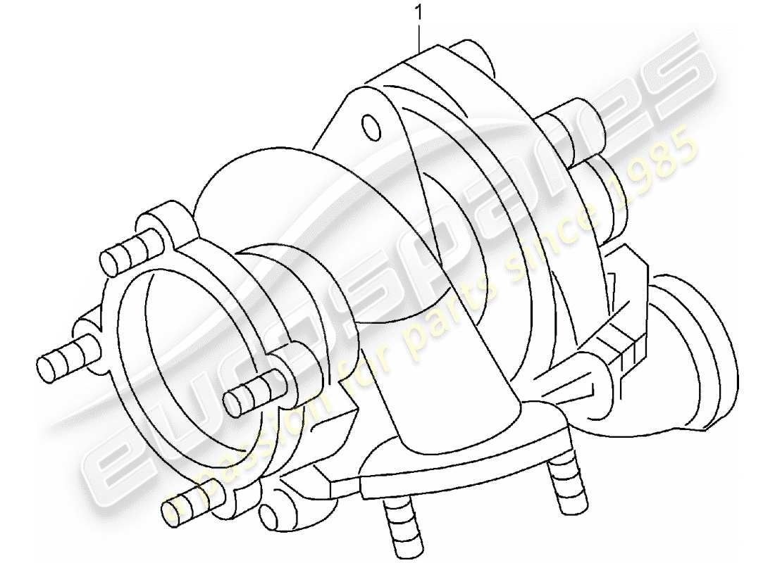 un diagrama de piezas del catálogo de piezas porsche 1984 (refurbished and exchange catalogue)