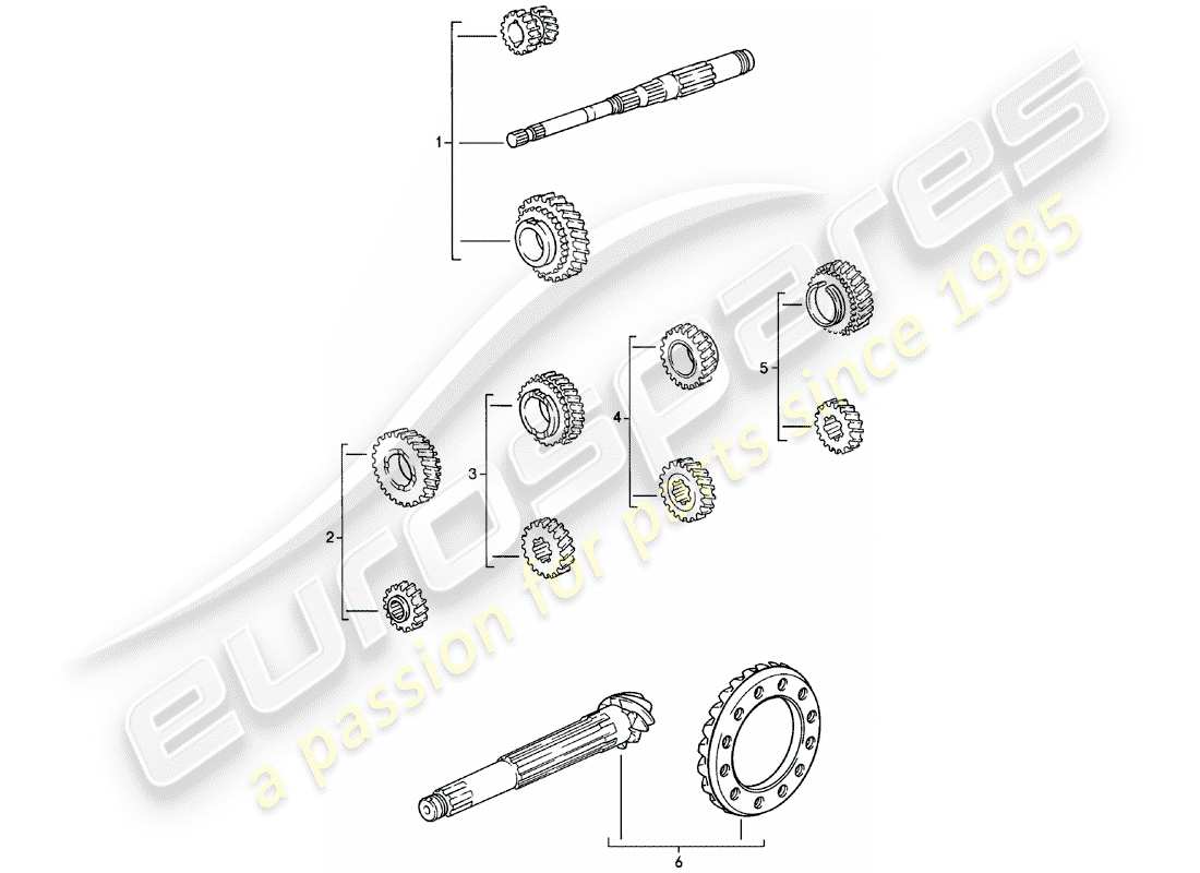 un diagrama de piezas del catálogo de piezas porsche 1980 (924)