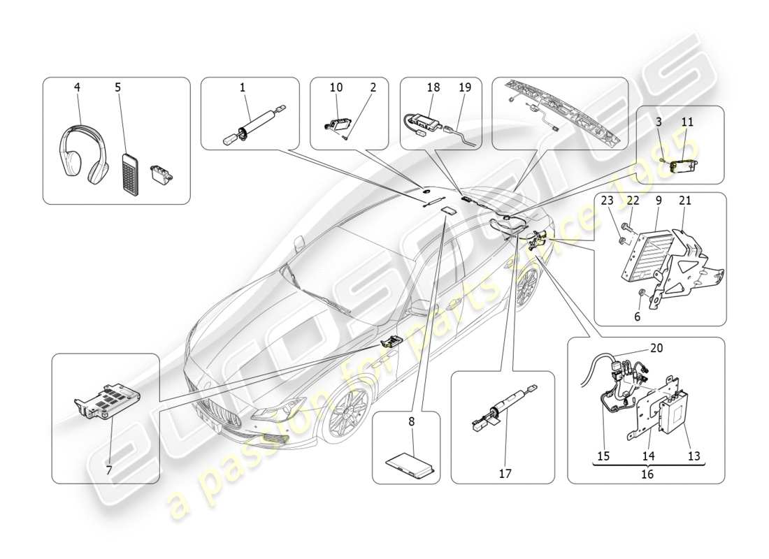 maserati qtp 3.0 bt v6 410hp (2014) diagrama de partes del sistema it