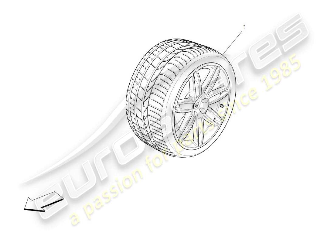 maserati granturismo (2009) cpl. wheels diagrama de piezas