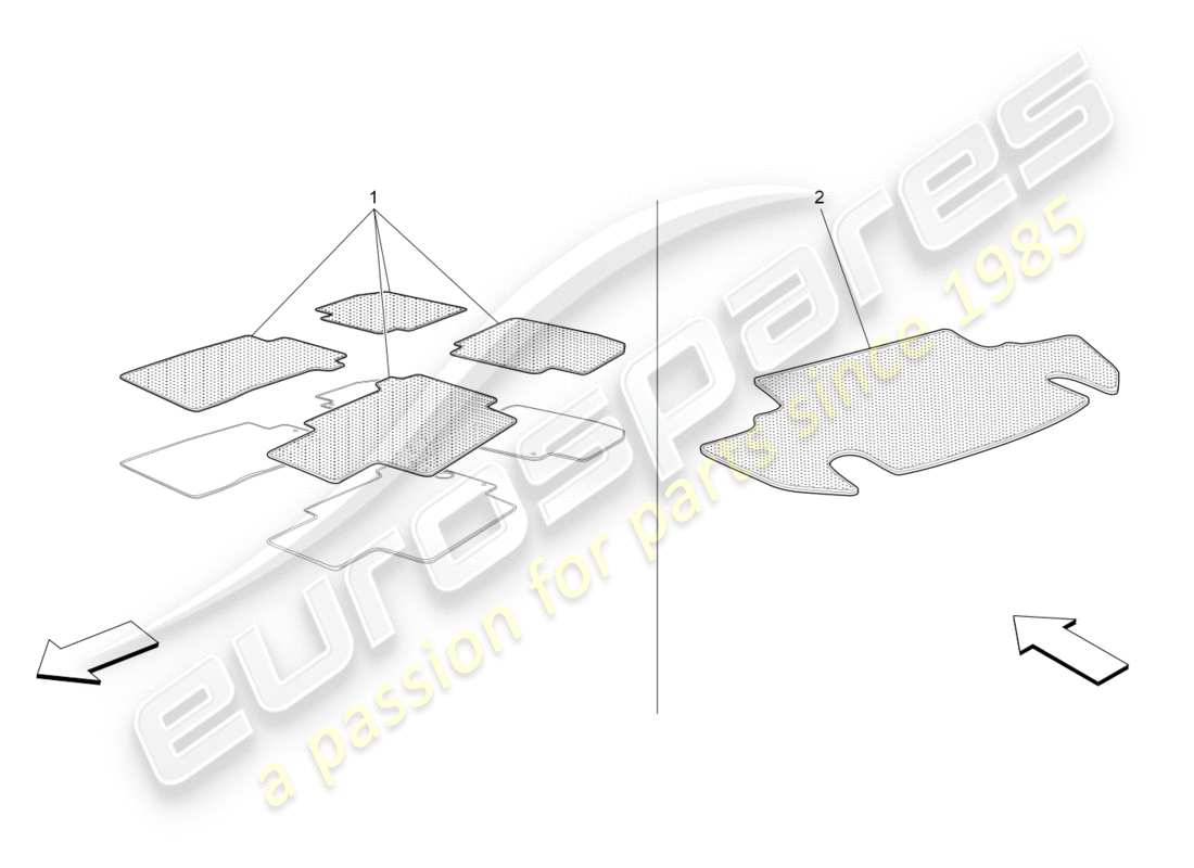 maserati granturismo s (2013) diagrama de piezas estándar proporcionado