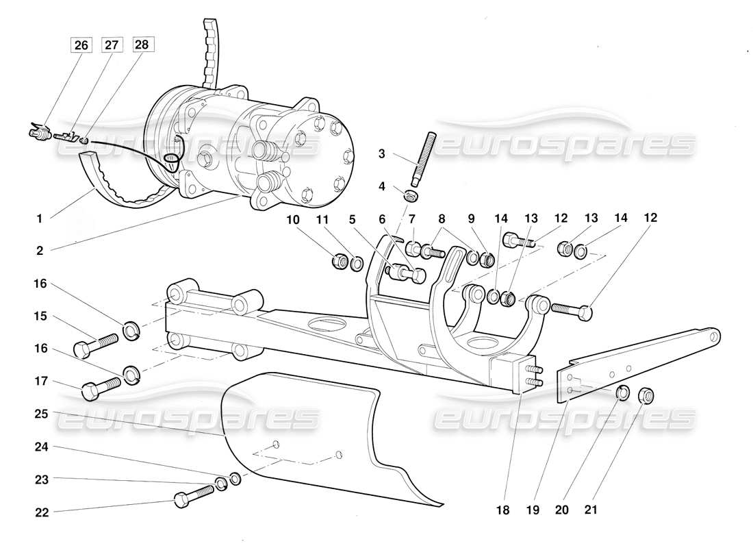 lamborghini diablo (1991) control de clima (válido para la versión 1992 de junio) diagrama de piezas