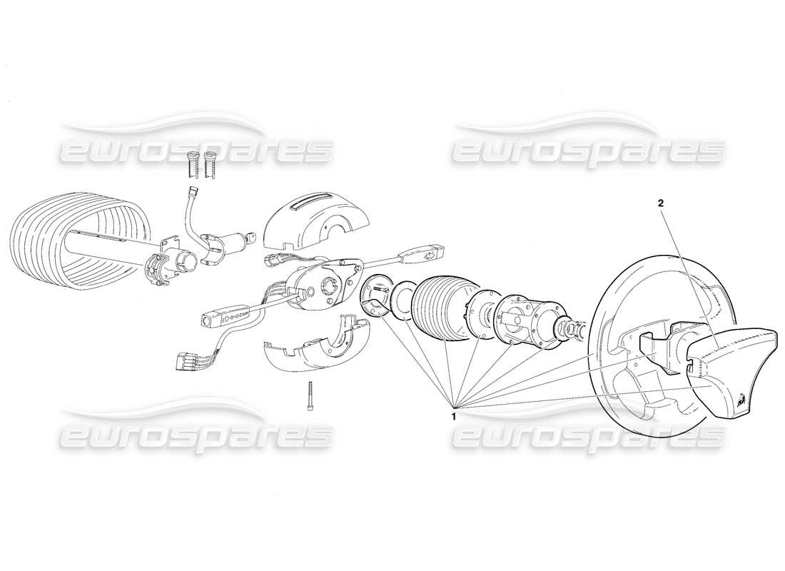 lamborghini diablo sv (1997) diagrama de piezas de dirección