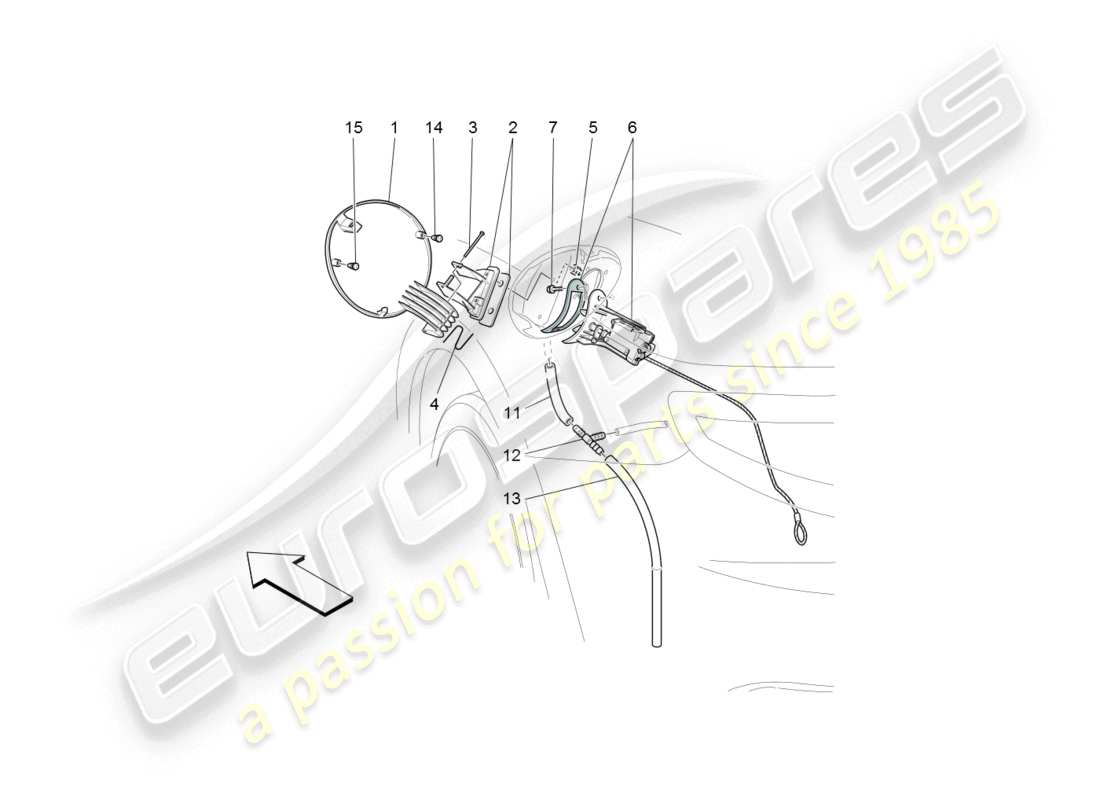 un diagrama de piezas del catálogo de piezas maserati granturismo (2008)