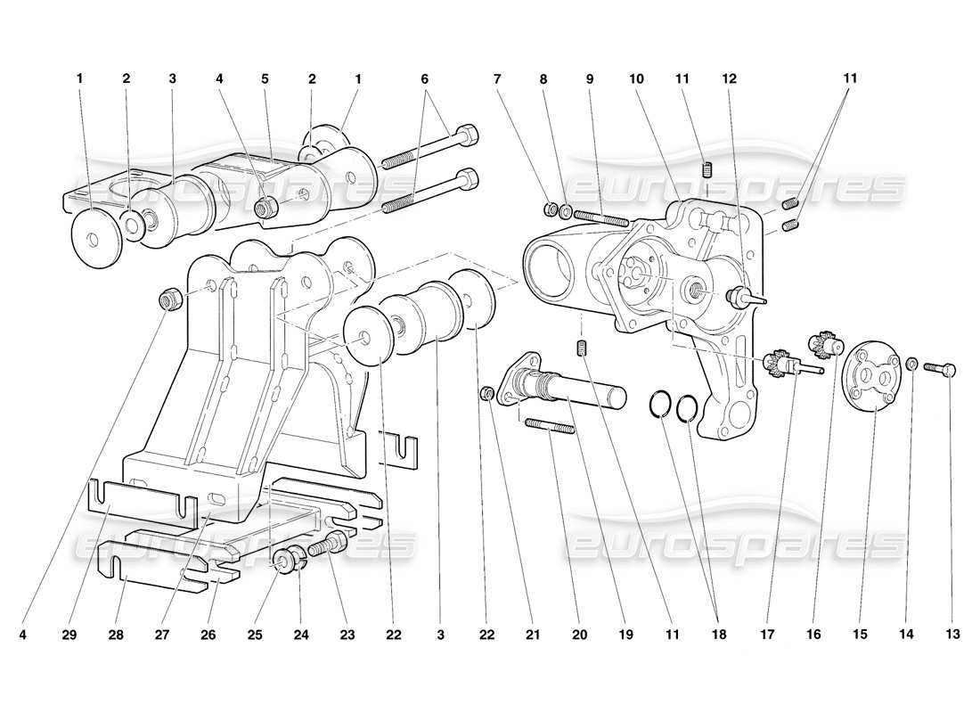lamborghini diablo sv (1998) bomba de aceite de caja de cambios diagrama de piezas