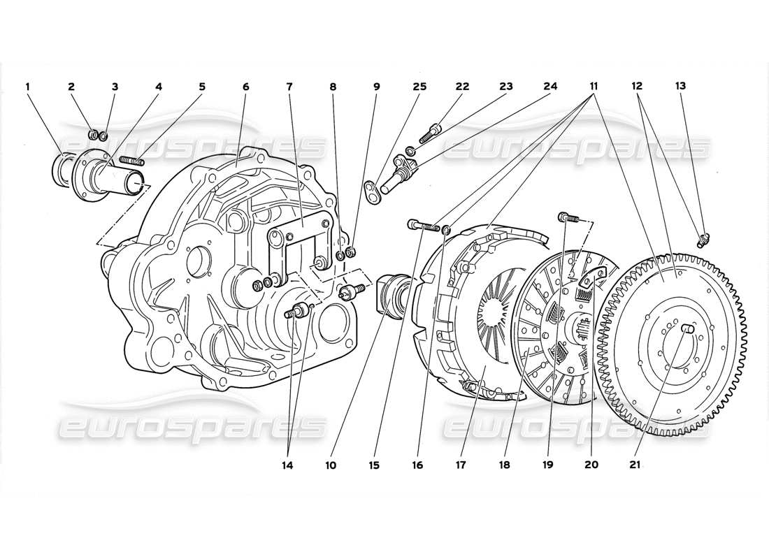 lamborghini diablo gt (1999) embrague diagrama de piezas