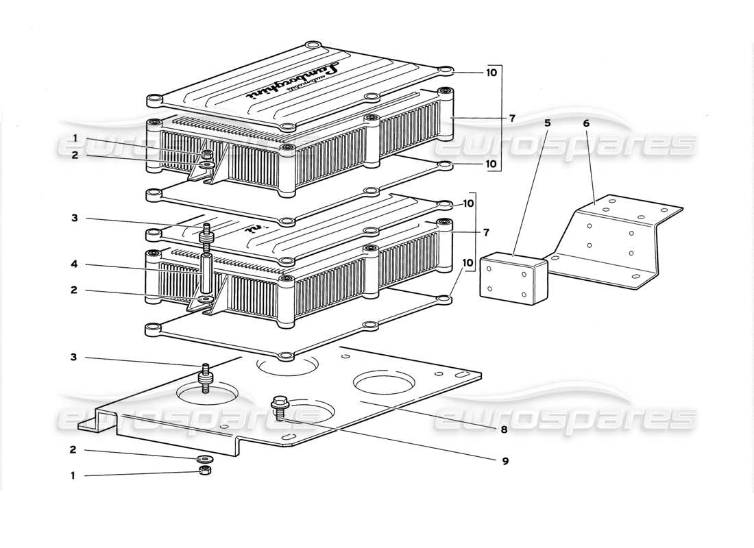 lamborghini diablo gt (1999) unidades de inyección electrónica diagrama de piezas
