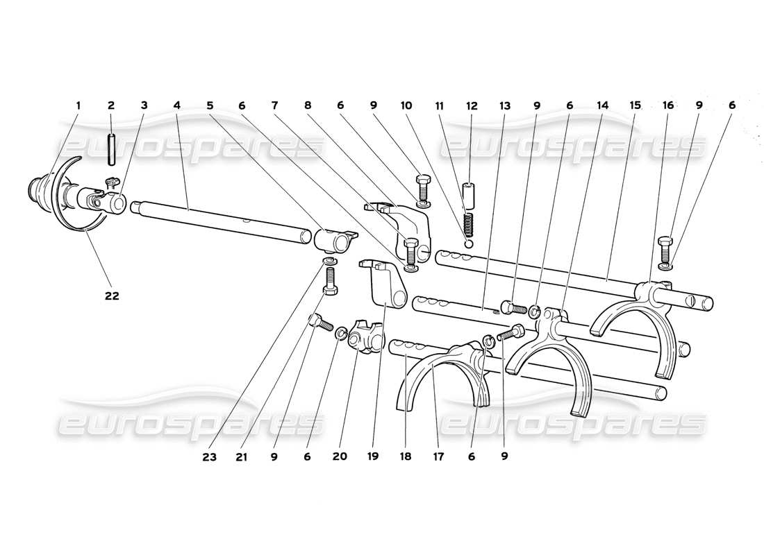 lamborghini diablo sv (1999) y tenedores diagrama de piezas