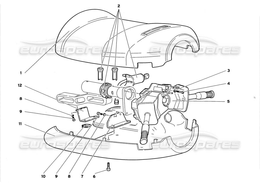 lamborghini diablo gt (1999) direccion diagrama de piezas