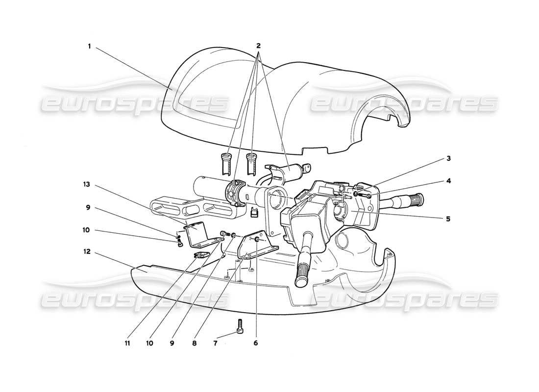 lamborghini diablo 6.0 (2001) diagrama de piezas de dirección