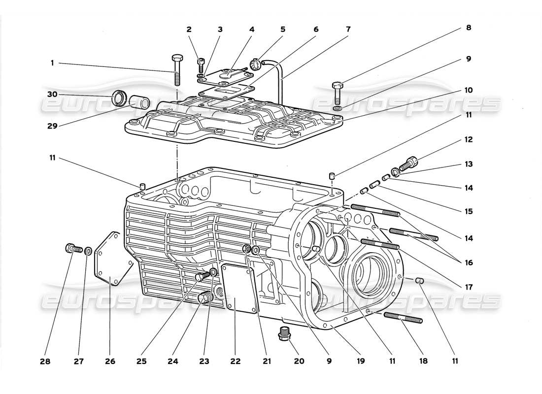 lamborghini diablo gt (1999) caja de cambios diagrama de piezas