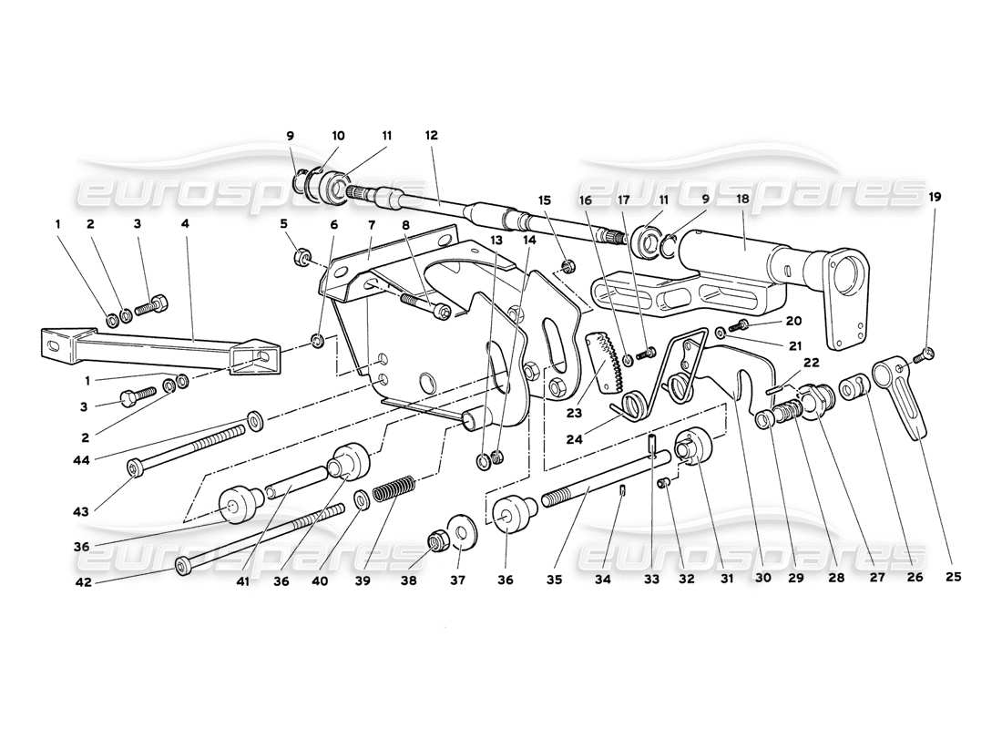 lamborghini diablo 6.0 (2001) diagrama de piezas de dirección