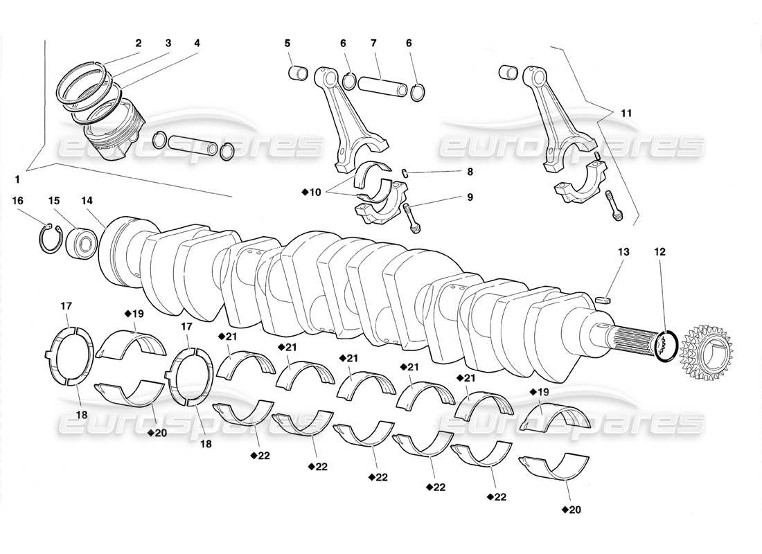 diagrama de pieza que contiene el número de pieza 07m105707b