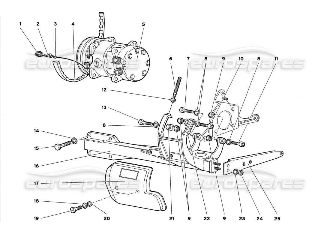 un diagrama de piezas del catálogo de piezas lamborghini diablo gt (1999)