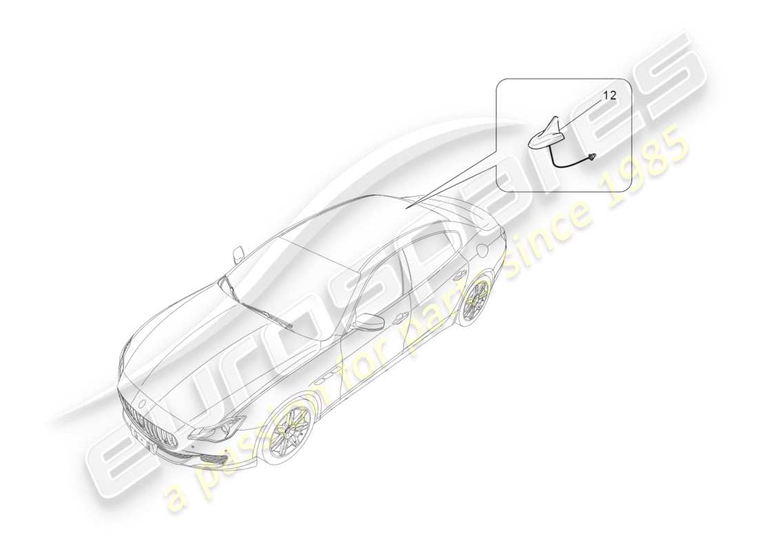 maserati qtp 3.0 tds v6 275hp (2015) diagrama de piezas del sistema de recepción y conexión
