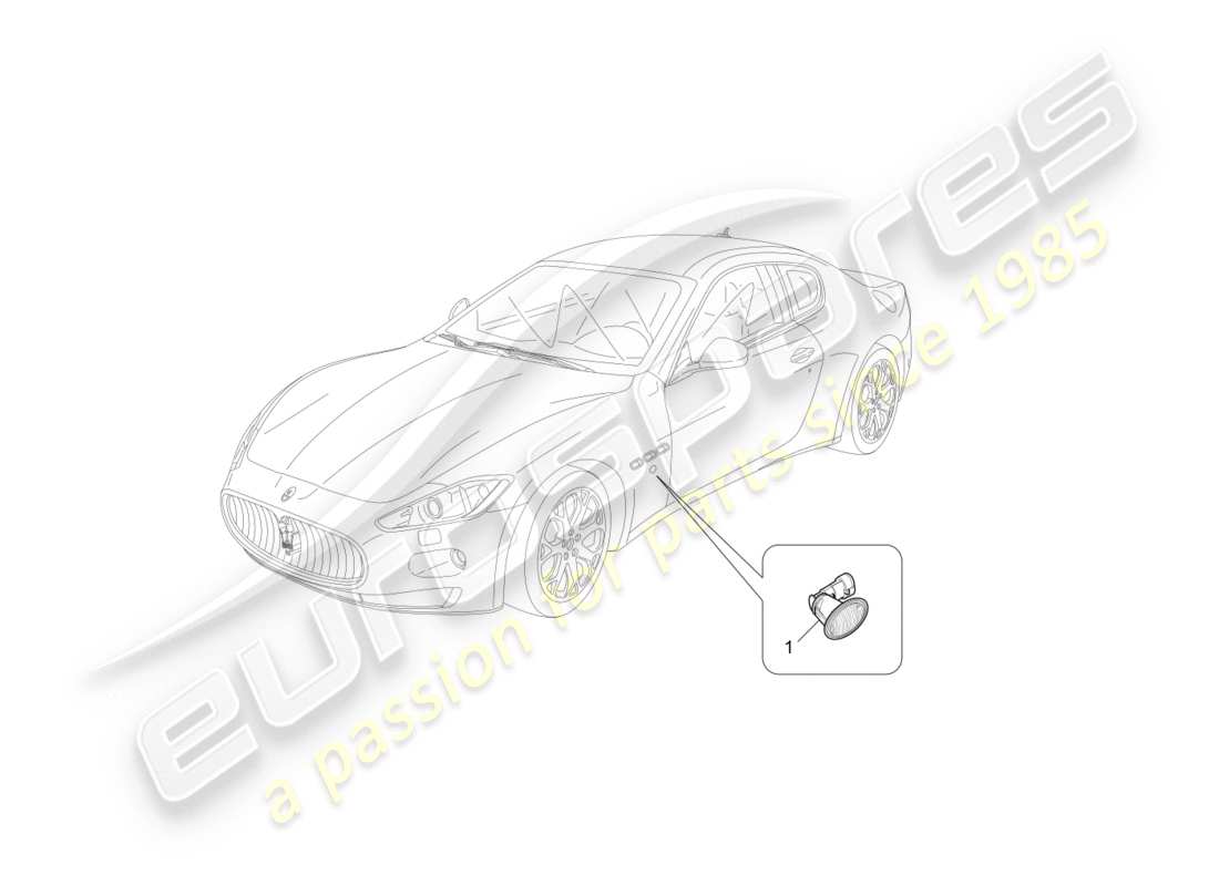 maserati granturismo (2008) grupos de luces laterales diagrama de piezas
