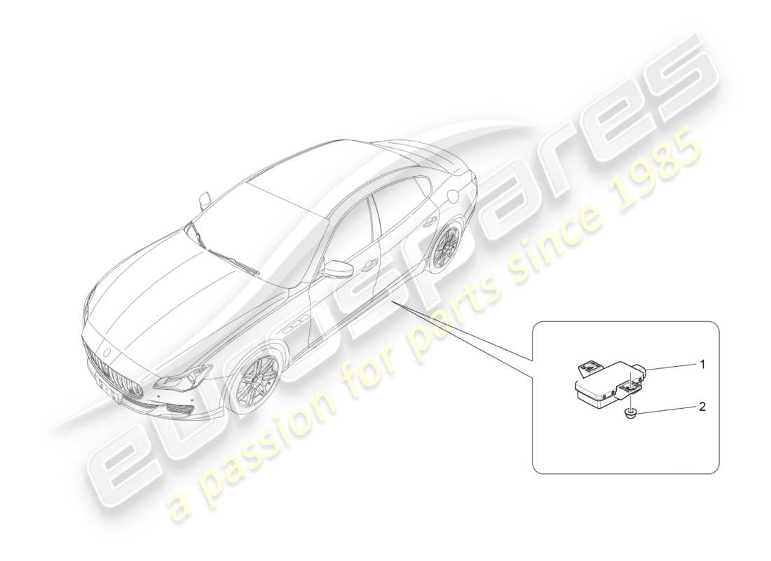 maserati qtp 3.0 bt v6 410hp (2014) diagrama de piezas del sistema de control de presión de neumáticos