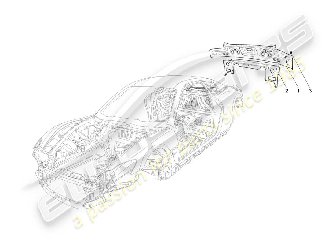 maserati qtp 3.0 tds v6 275hp (2015) diagrama de piezas de la carrocería y los paneles exteriores traseros