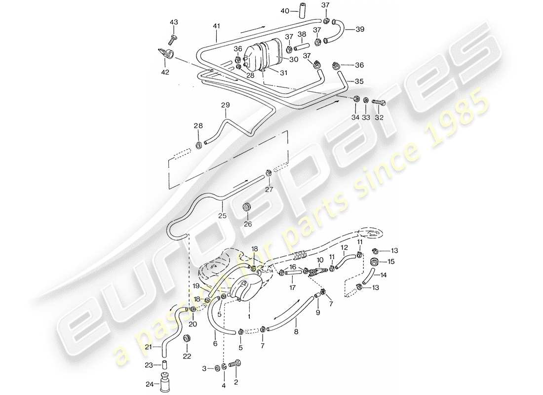 porsche 1977 (911) ventilación del tanque - d - mj 1975>> diagrama de piezas