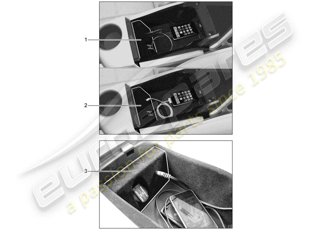 porsche 2017 (tequipment panamera) interfaz multimedia diagrama de piezas
