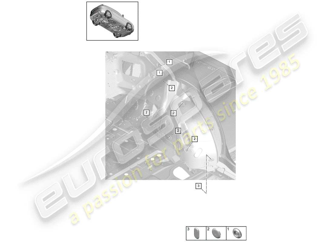 porsche 2019 (cayenne e3 9ya/9yb) enchufar diagrama de piezas