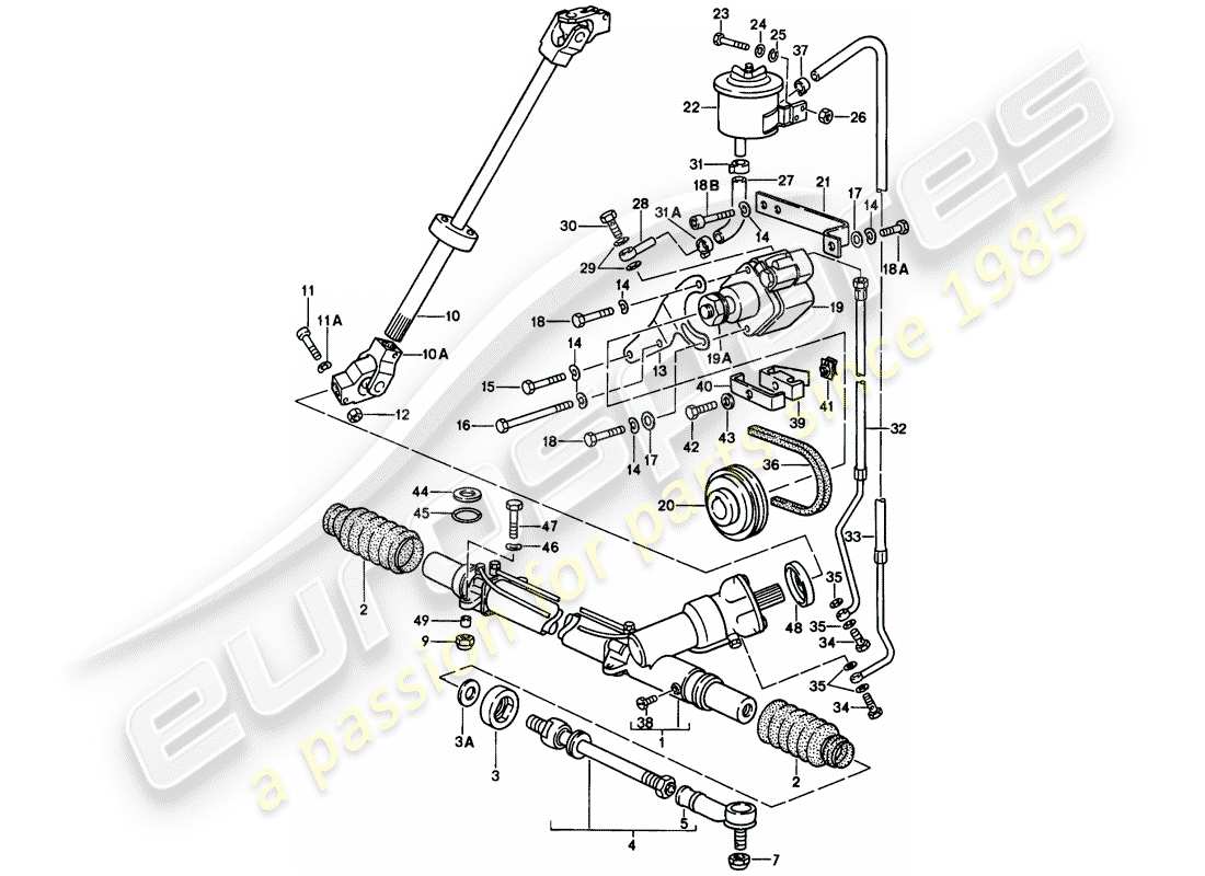 porsche 1981 (928) engranaje de dirección - barra de acoplamiento - consulte información técnica - nr-4/20 diagrama de piezas