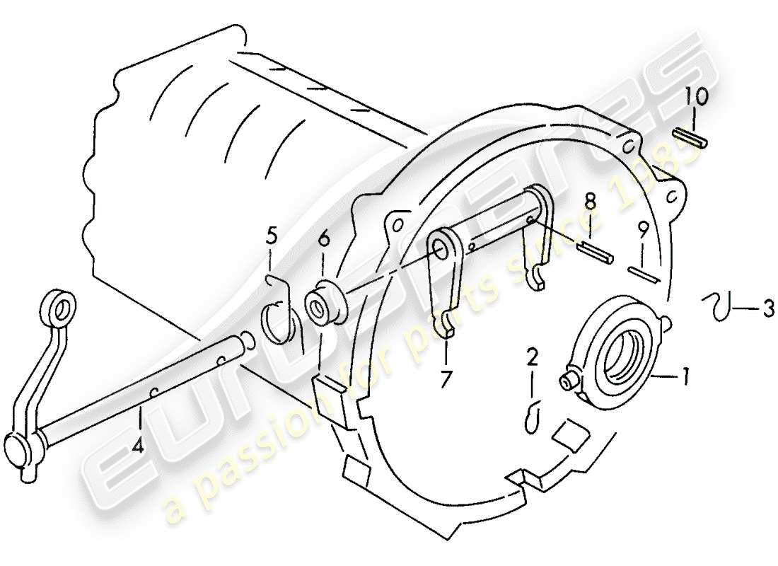 porsche 1954 (356/356a) liberación del embrague - g >> 25 000 diagrama de piezas