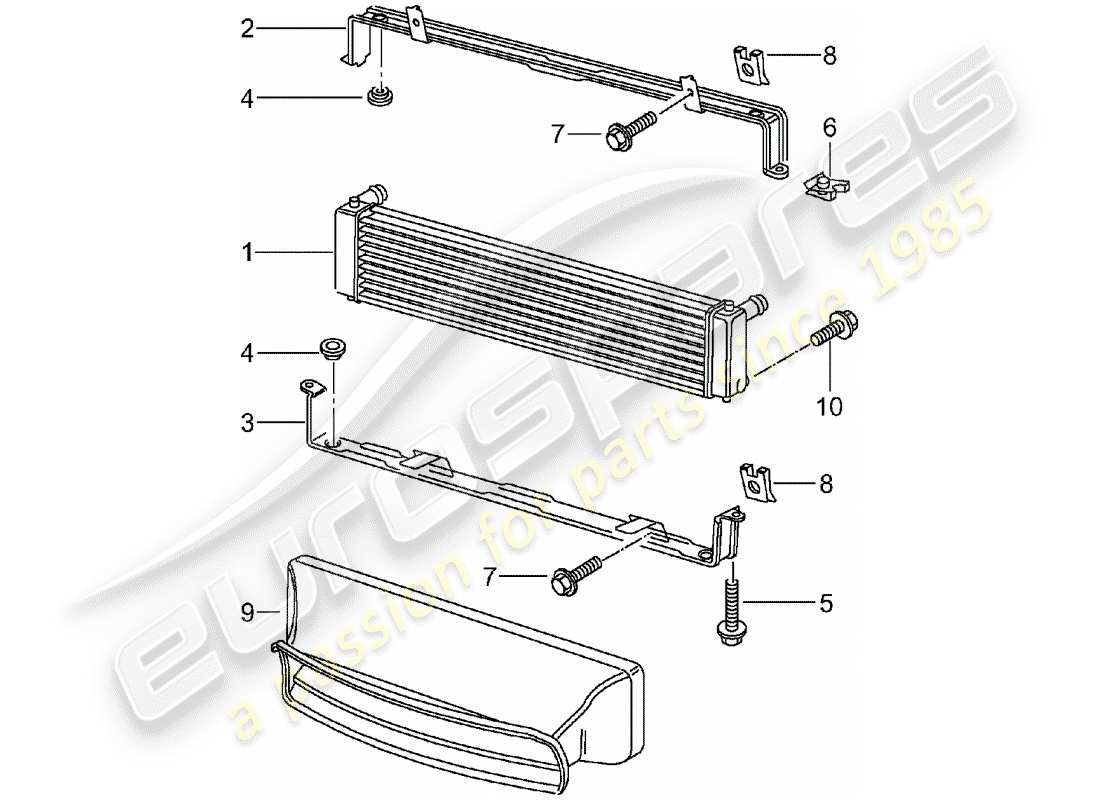 porsche 2000 (986 boxster) radiador - d - mj 2000>> diagrama de piezas