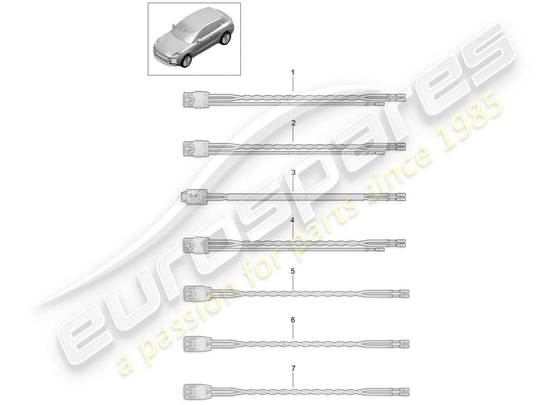 porsche 2019 (macan) aprovechar diagrama de piezas