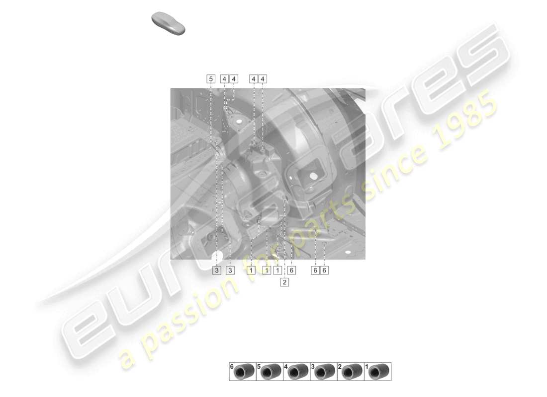porsche 2019 (992-1) miembro lateral extremo trasero diagrama de piezas