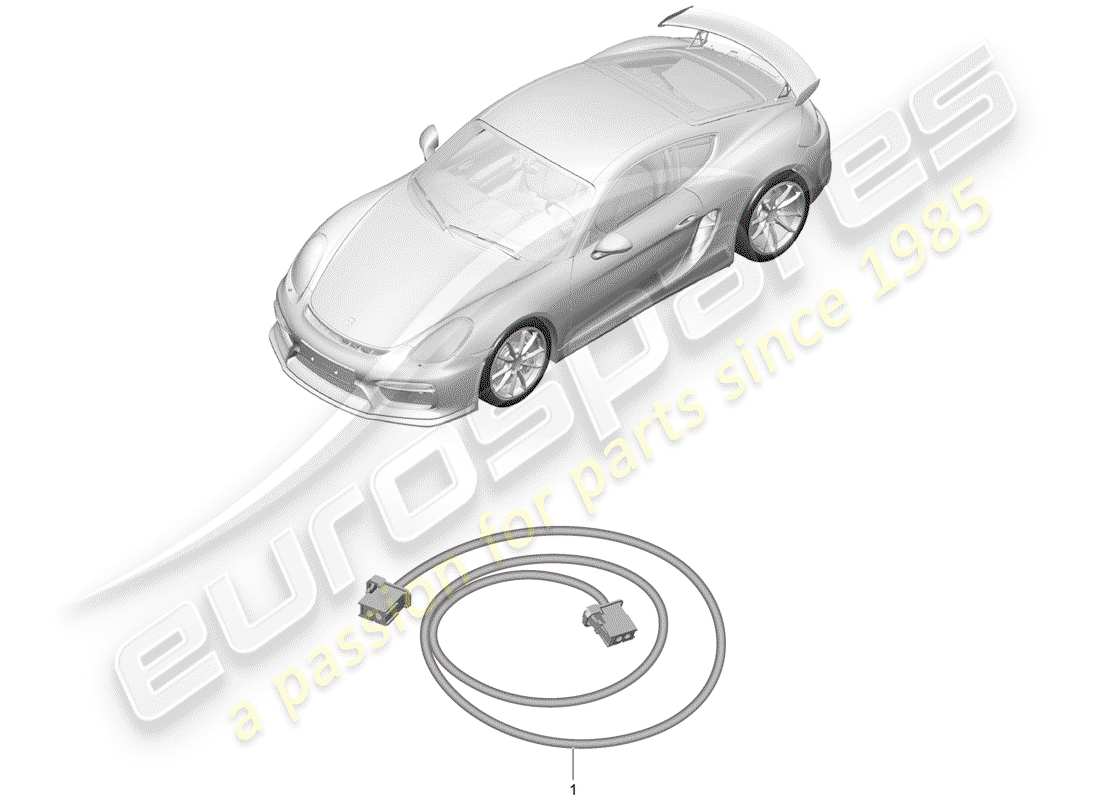 porsche 2016 (981 cayman gt4) cableando arneses diagrama de piezas