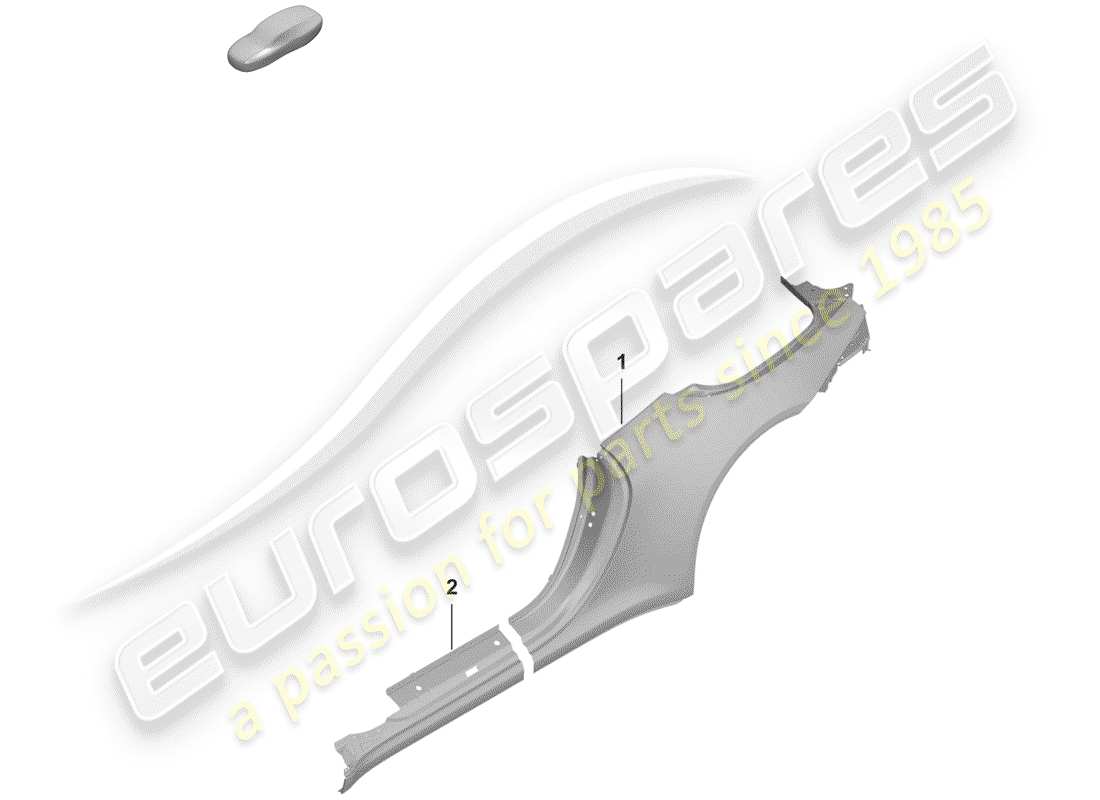 porsche 2019 (992-1) panel lateral diagrama de piezas