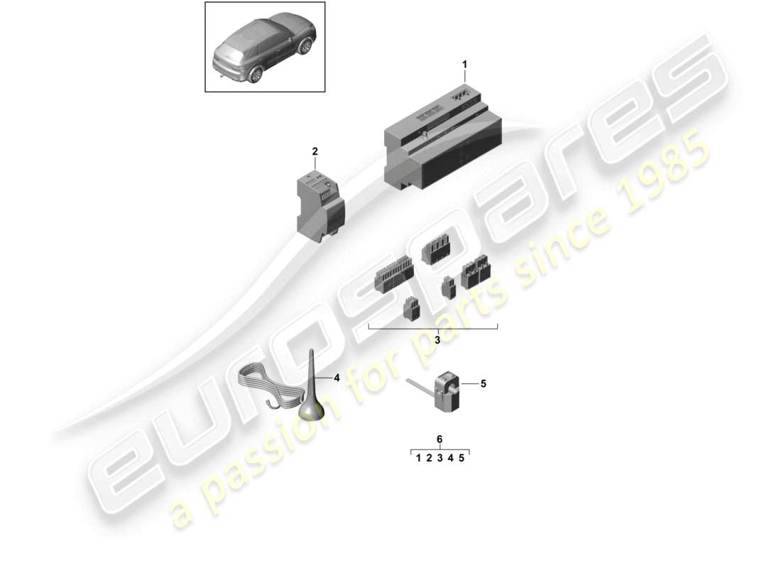 porsche 2020 (cayenne e3 9ya/9yb) administrador de carga pagina de inicio (hcm) diagrama de piezas