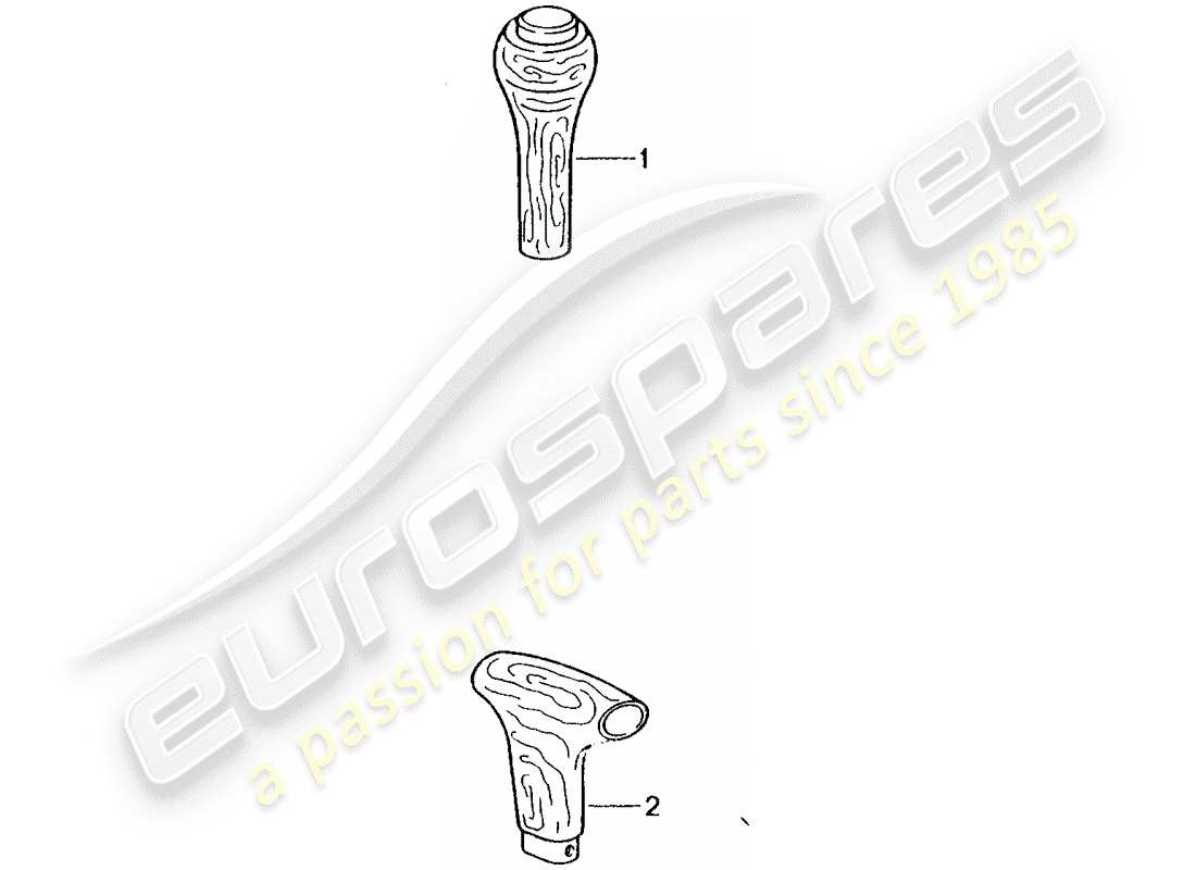 porsche 2002 (tequipment) palanca selectora diagrama de piezas
