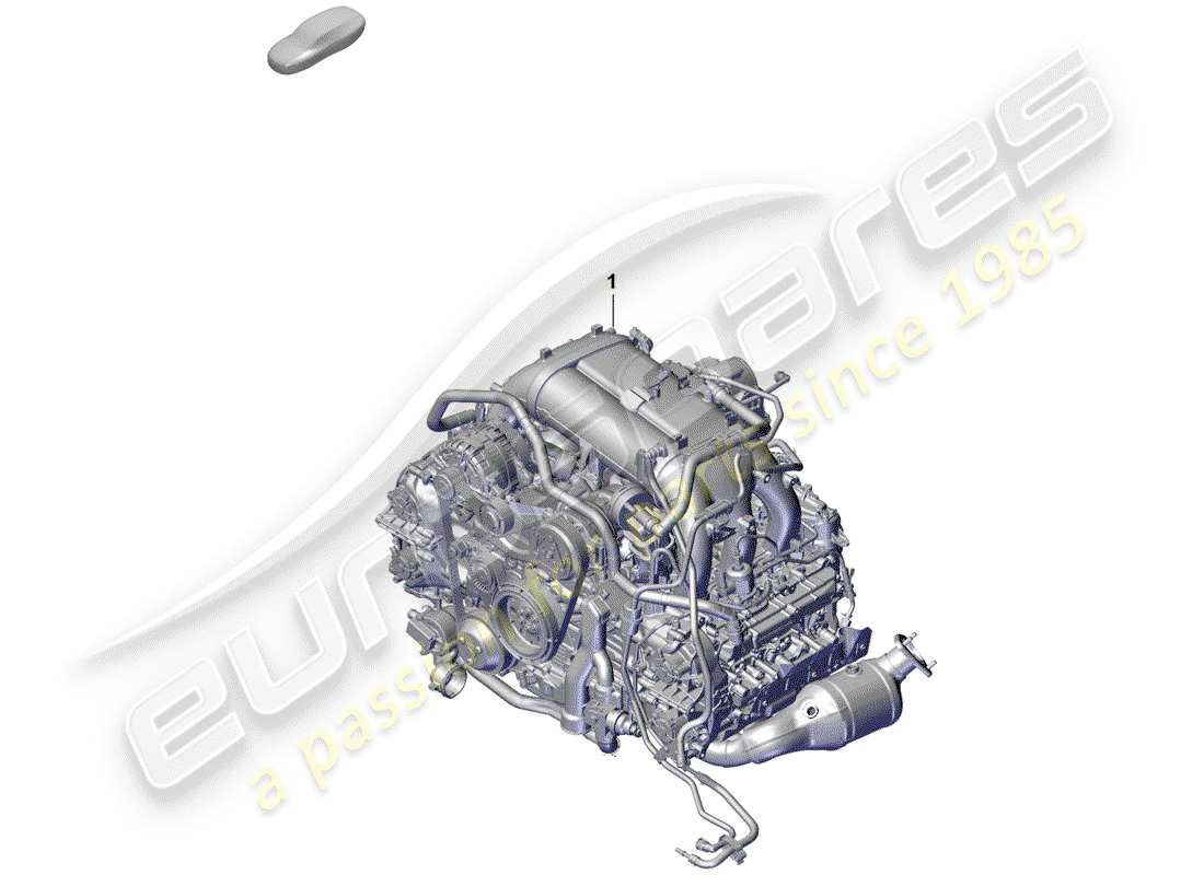 porsche 2019 (718 boxster spyder) diagrama de piezas del motor de repuesto