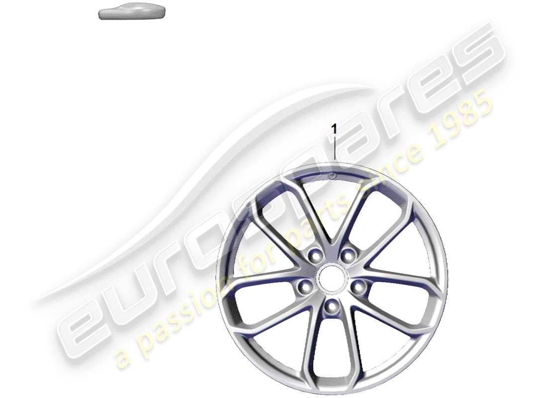 porsche 2020 (718 boxster spyder) diagrama de piezas de la rueda de aleación