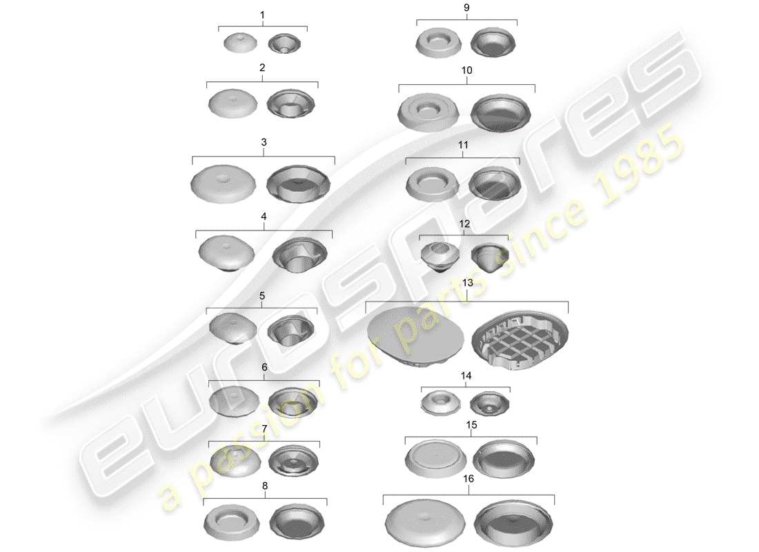 porsche 2014 (981 cayman) diagrama de piezas del enchufe
