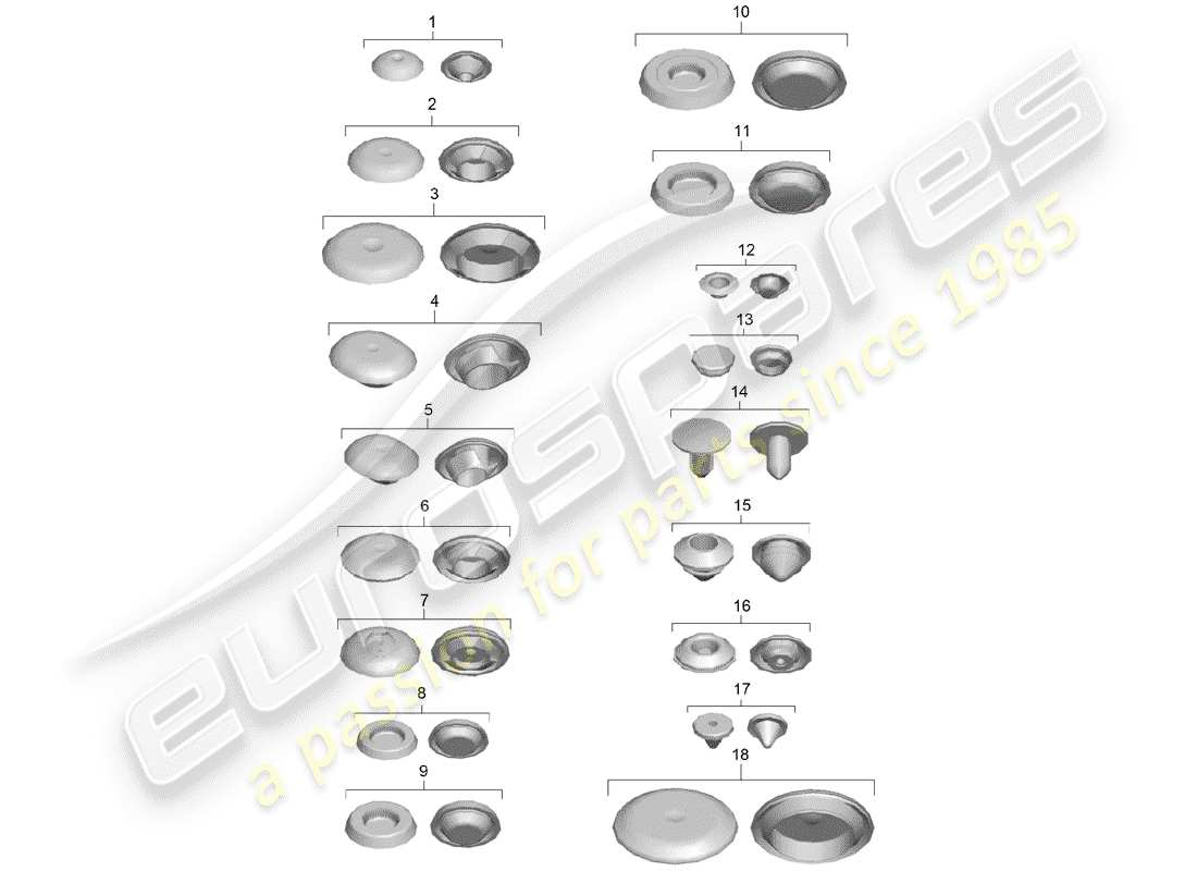 porsche 991 turbo (2016) diagrama de piezas del enchufe
