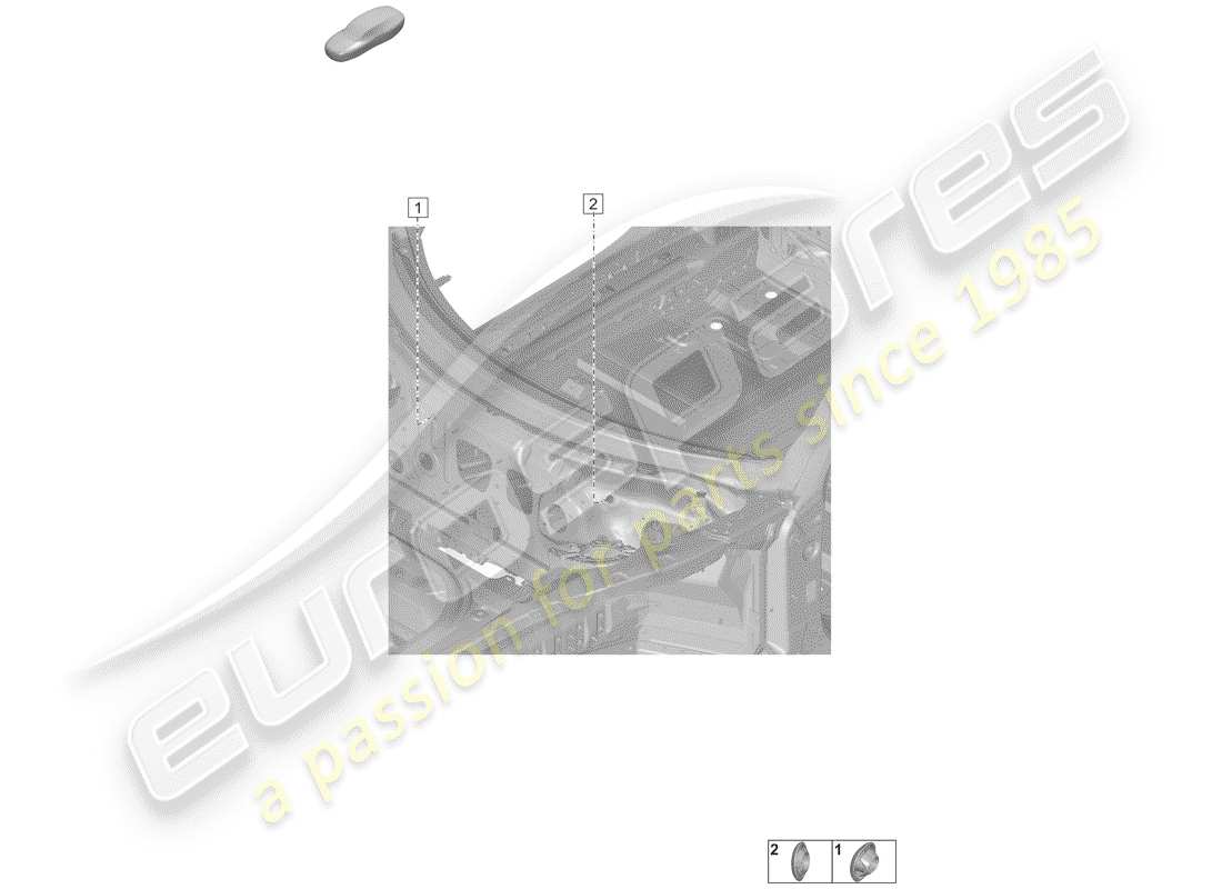 porsche 2019 (992-1) tapones para el cuerpo diagrama de piezas