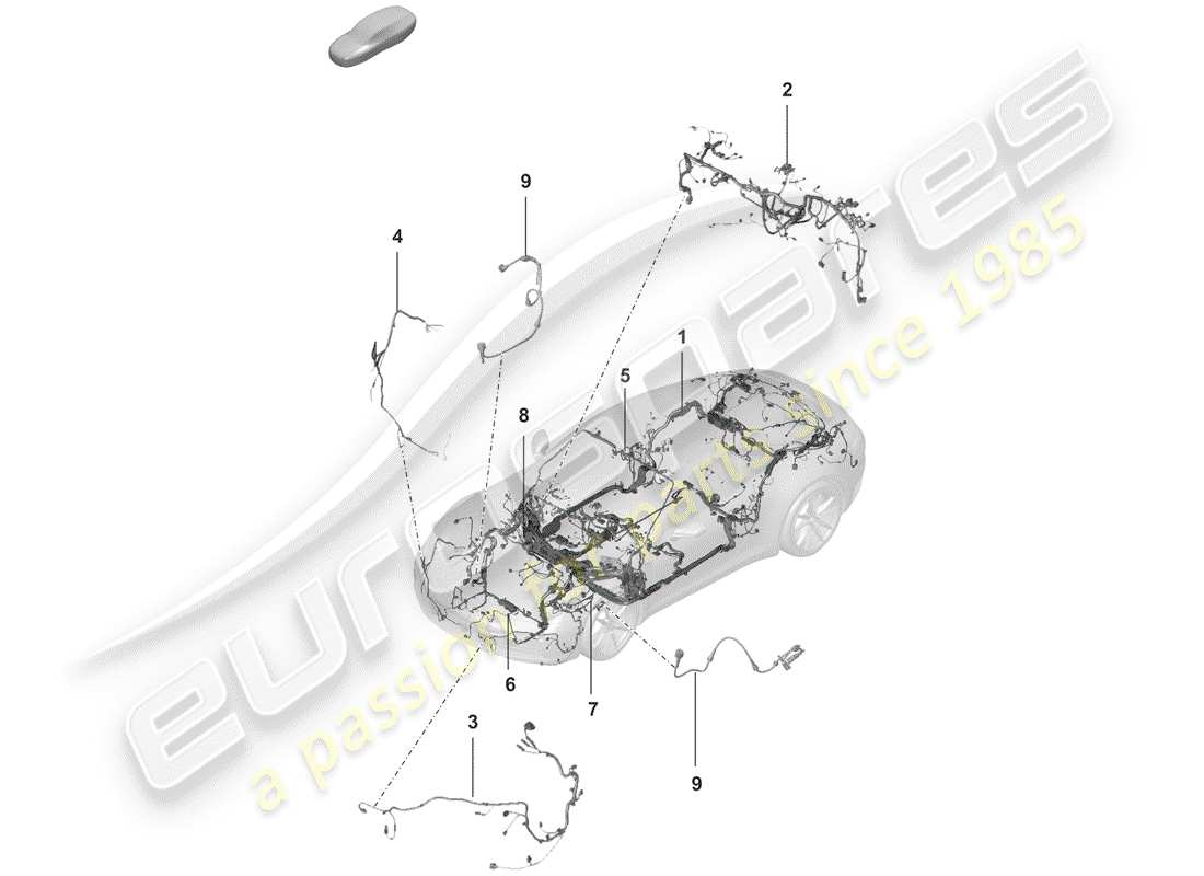 porsche 2020 (992-1) aprovechar diagrama de piezas