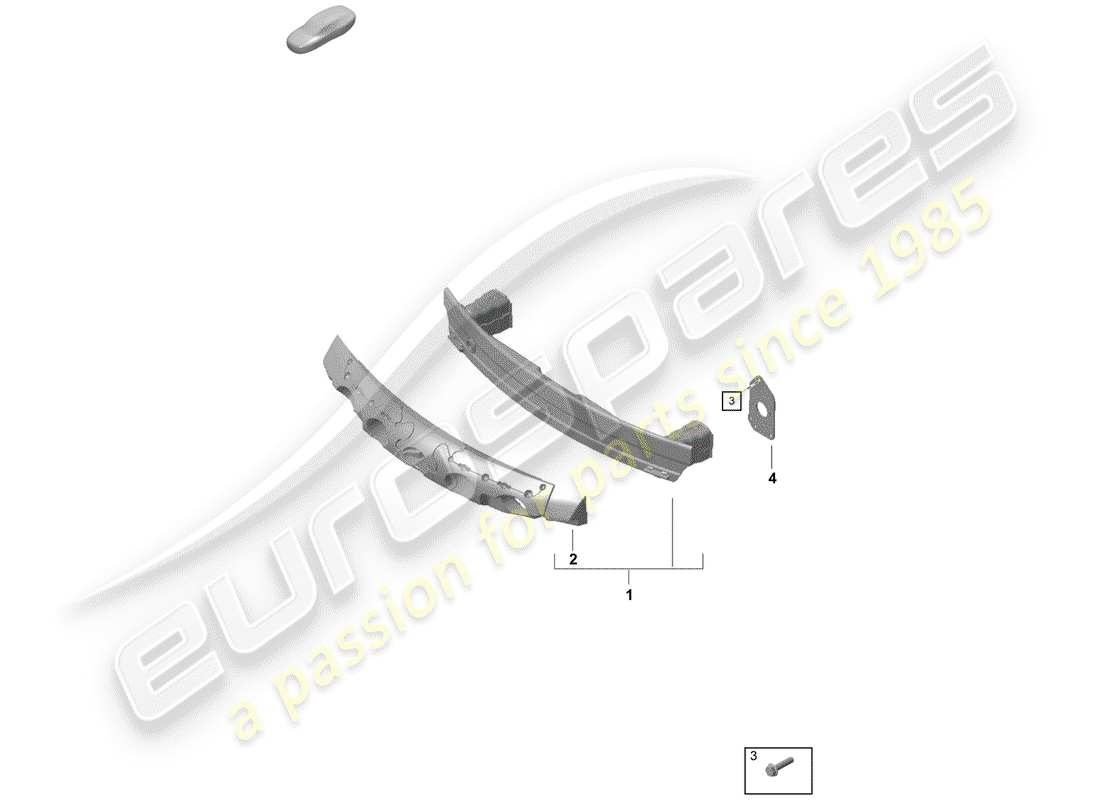 porsche 2020 (718 boxster spyder) soporte de parachoques diagrama de piezas