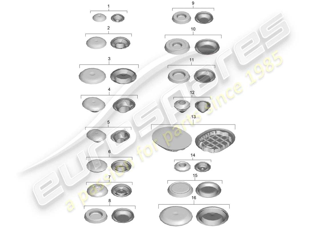 porsche cayman 981 (2015) diagrama de piezas del enchufe
