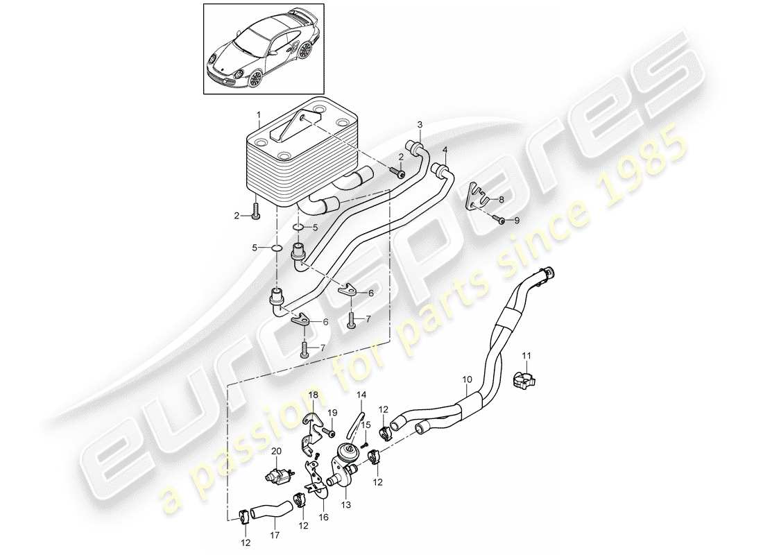 porsche 2013 (997-2 turbo / gt2 rs) - pdk - diagrama de piezas