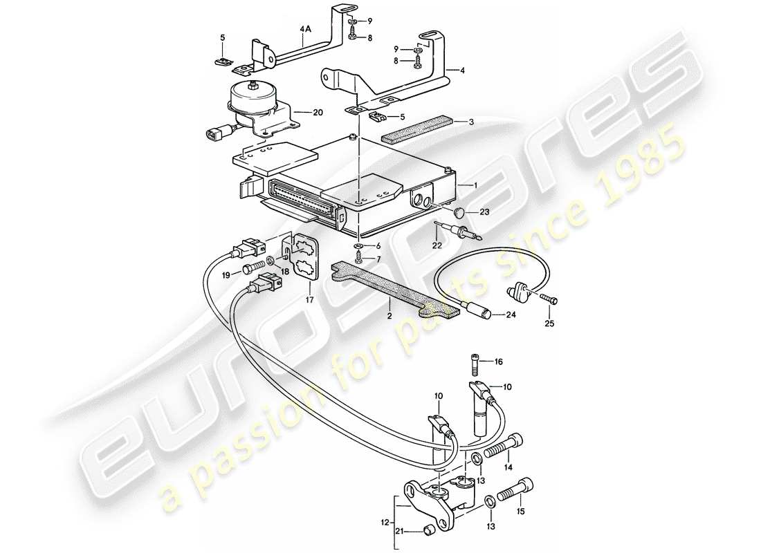 porsche 1983 (944) electricidad del motor 2 diagrama de piezas