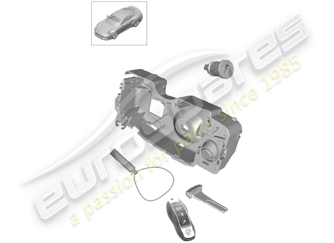 porsche 2016 (991-1 turbo) diagrama de piezas del kit de reparación
