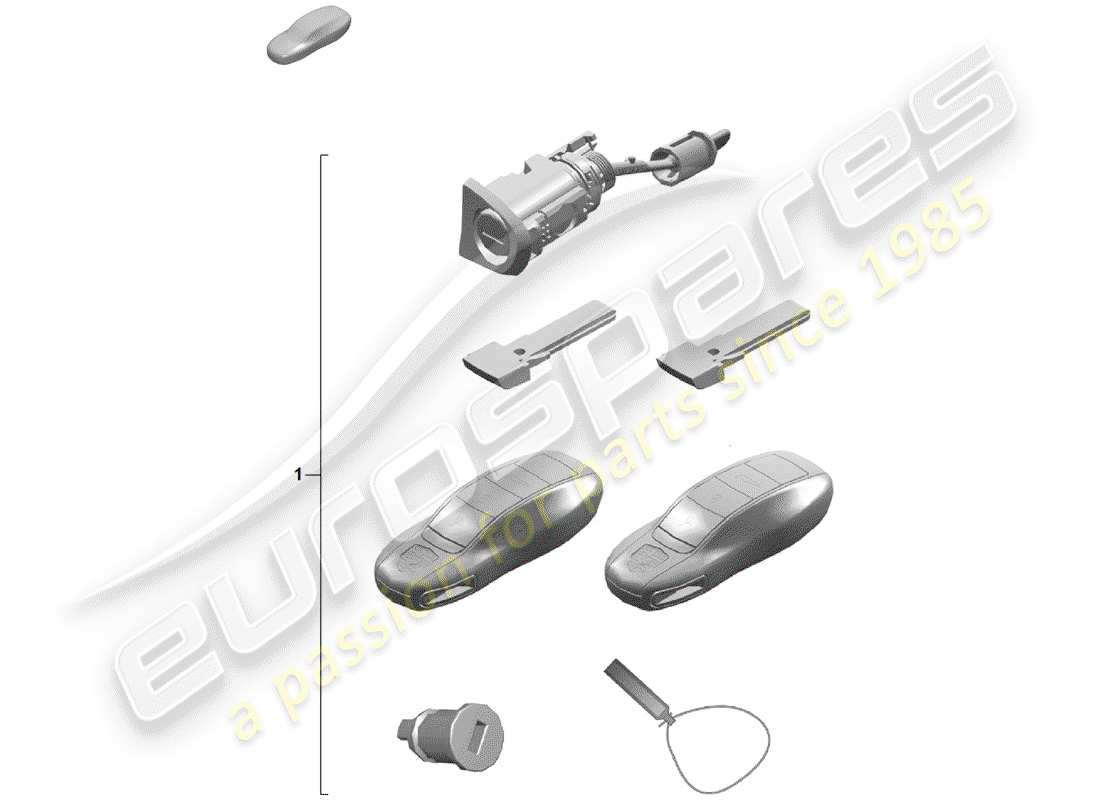 porsche 2020 (718 boxster spyder) diagrama de piezas del kit de reparación