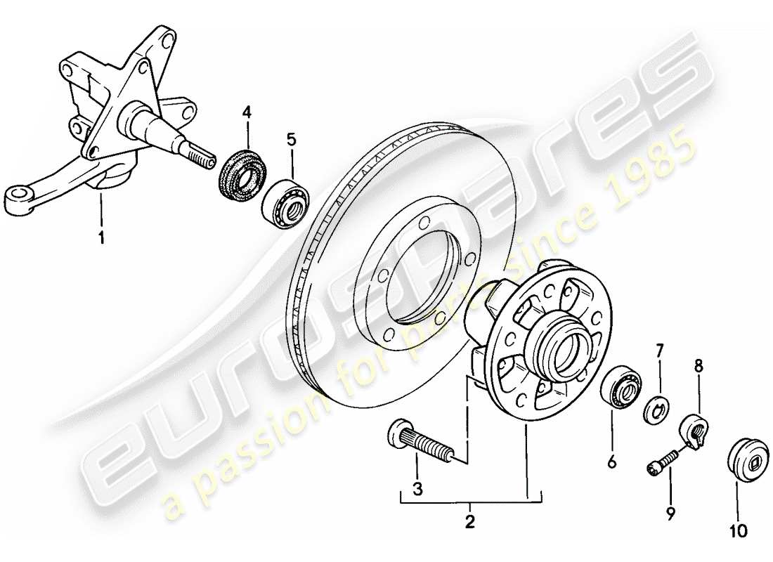 porsche 1978 (924) muñón de dirección - - lubricantes diagrama de piezas