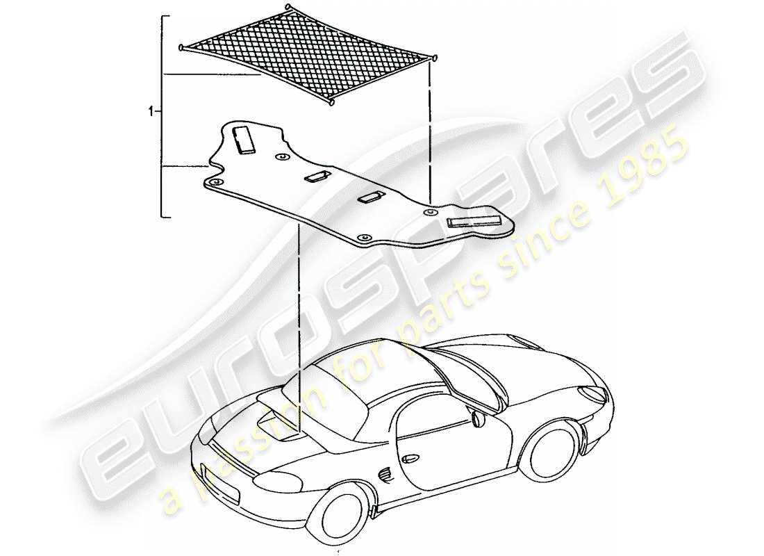 porsche 2005 (tequipment) red de carga diagrama de piezas
